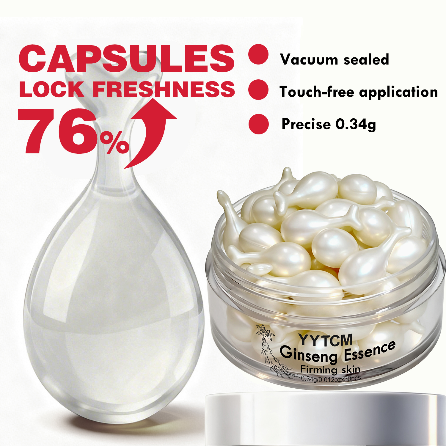 Ginseng Essence Capsules, Mois – Retinol Vitamin A Cream recenzja i cena