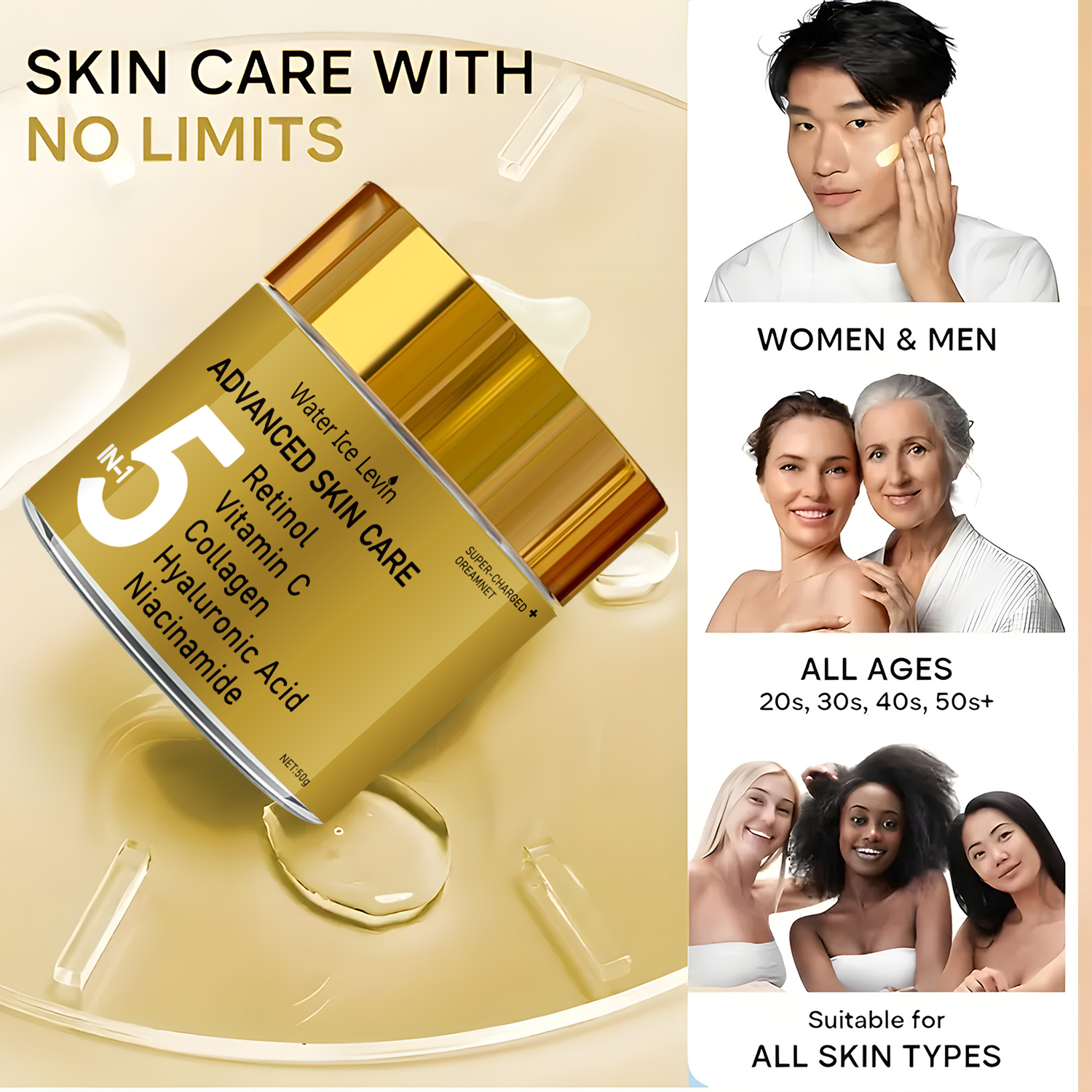 5-in-1 Facial Moisturizing Cre – Retinol Vitamin A Cream recenzja i cena